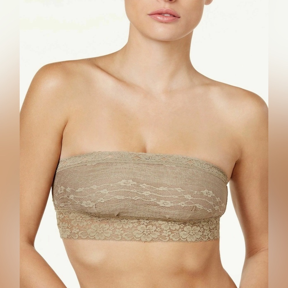 Free people Lace Boho Bandeau Bra Top in Taupe
